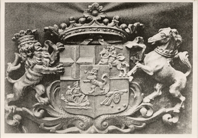 18887 Foto reproduktie van het wapen van M.A. de Ruyter.