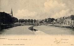 18981 'Steenenbeer en Hooikade. Vlissingen' Nieuwe Haven of Pottekaai (gedempt 1909) met links de Pottekade (later ...