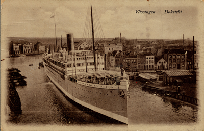 18999 'Vlissingen - Dokzicht' Mailtboot Insulinde, bouwnur. 150, in 1914 gebouwd door Koninklijke Maatschappij de ...