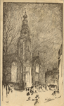 19004 Tekening St. Jacobskerk gezien vanaf de Oude Markt.