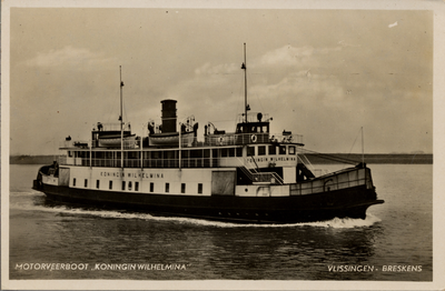 19428 'Motorveerboot 'Koningin Wilhelmina'. Vlissingen - Breskens' Bouwjaar 1928, Provinciale Stoombootdiensten in ...