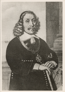 19559 Witte de With, vice-admiraal. Geb. in 1599, gesneuveld in 1658. Foto reproduktie naar een schilderij in het ...