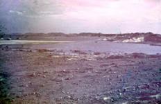 21260 Tweede Wereldoorlog. Situatie Nolledijk, gebombardeerd door de geallieerden in oktober 1944 na de inundatie