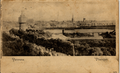 21274 Luchtfoto van Vlissingen. 'Panorama. Vlissingen' Gezicht op de Badhuisstraat met watertoren en de grote en kleine ...