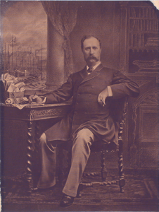 22339 Portret van sir William Pearce, commissaris van de Koninklijke Maatschappij de Schelde in Vlissingen van 1877-1898