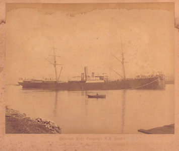22350 Kon. Mij. De Schelde. Mailboot Batavia. Bouwnr. 35. Bouwjaar 1883. Eigenaar Kon. Rotterdamsche Lloyd. Verkocht ...