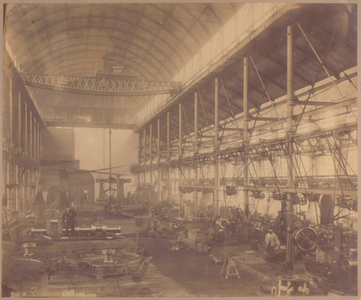 22478 Interieur machinefabriek (1882) ven de Koninklijke Maatschappij de Schelde (KMS) in Vlissingen