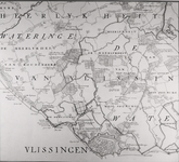 23063 Het zuiden van Walcheren ca. 1750. Reproduktie uit de Atlas van Hattinga, Rijksarchief Zeeland cat. nr. 16a.