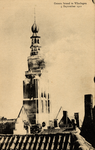 23479 Groote brand te Vlissingen 5 September 1911. De toren van de Sint Jacobskerk te Vlissingen staat in brand