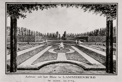 24490 Achter uit het huis te Lammerenburg te zien in 1772..