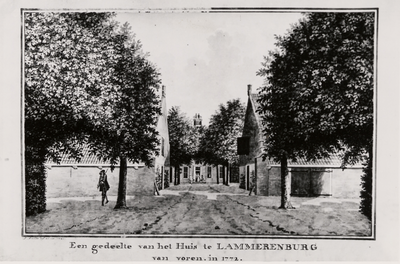 24491 Het huis te Lammerenburg. Van achteren in 1772.