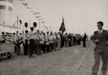 26353 Stoomvaartmij. Zeeland, de Mecklenburg , aankomst op 9 juli 1949 in de Buitenhaven. Het was het 1e ...