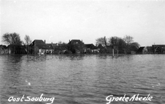 27718 Tweede Wereldoorlog. Grote Abeele na de inundatie van Walcheren in oktober 1944