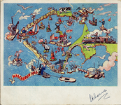 28887 Tweede Wereldoorlog. 'Walcheren 1945' Prentbriefkaart gemaakt naar een legpuzzel betreffende de inundatie van ...