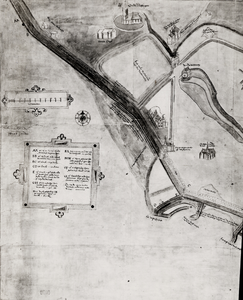 29263 Linkerhelft van een handschriftkaart van 1570 door P. Corn. Poel, landmeter der Grafelijkheid van Zeeland. ...