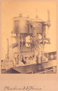 29748 Kon. Mij. De Schelde, compound machine met 2 cilinders voor de Iberia. Het schip is in 1884 gebouwd bij L. Smit & ...