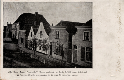 32655 De Oude Zeven Provinciën (thans gesloopt) te Oude Schild, waar Admiraal de Ruijter dikwijls overnachtte, in de ...