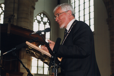 33608 Afscheid in de Sint Jacobskerk van J.C.Th. van der Doef als burgemeester van Vlissingen.Toespraak van de heer van ...