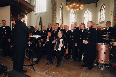 33616 Afscheid in de Sint Jacobskerk van J.C.Th. van der Doef als burgemeester van Vlissingen.Op de foto: het optreden ...