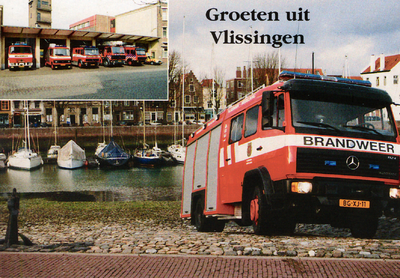 34738 Groeten uit Vlissingen Jachthaven binnenstad inzet: brandweerkazerne Stadsgewestelijke Jeugdbrandweer Post ...