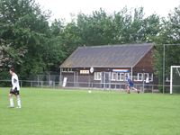 36592 Clubhuis van de voetbalvereniging Ritthem (S.V.R.) op het sportpark Baskensburg.