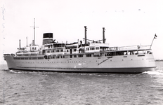 39909 Stoomvaartmij. Zeeland (SMZ), de Koningin Emma, op proefvaart.Gebouwd bij de Kon. Mij. de Schelde (KMS), bouwjaar ...