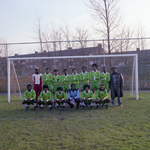 43192 Groepsfoto van de Vlissingse voetbalvereniging Liberty.De vereniging is opgericht in 1976.