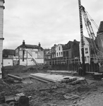 43390 Sloop van het politiebureau in de Breestraat in Vlissingen, bouwjaar 1910 en nieuwbouw in de Molenstraat, hoek ...