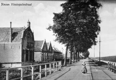 45183 Nieuwe Vlissingschestraat. De Nieuwe Vlissingseweg bij West-Souburg