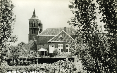47323 Ritthem, Toren met Pastorie . Nederlands hervormde kerk en achterzijde pastorie