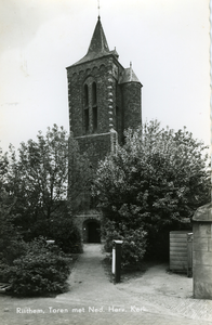 47333 Ritthem, Toren met Ned. Herv. Kerk De toren van de Nederlands Hervormde kerk te Ritthem
