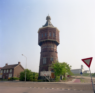 49444 De watertoren aan de Badhuisstraat (anno 1894), gezien vanaf de Singel