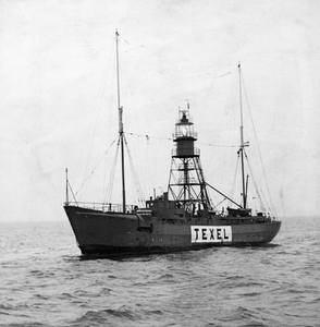 53372 Het lichtschip Texel van het Ned. Loodswezen. De Texel is in 1952 gebouwd als Lichtschip 10 bij de ...