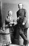 53725 Bastiaan van Schelven en echtgenote, predikant van de Hervormde Gemeente Oost- en West-Souburg. In 1872 gekomen ...