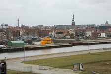 55754 Het kleine droogdok of dokje van Perry grenzend aan de Stenenbeer in Vlissingen (aangelegd in 1705 en gedempt in ...