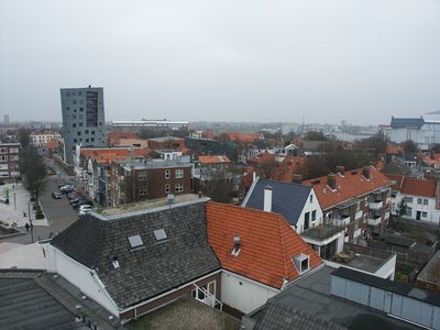 55980 De Oude Stad (Oostzijde binnenstad Vlissingen) gezien vanaf de Residence Maritiem, het flatgebouw aan de ...