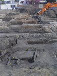 56197 Archeologie, opgravingen op het terrein tussen de Slijkstraat, Koestraat, Gasthuisstraat en de Samaritaanstraat ...
