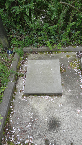 56359 Detail van het familiegraf van echtpaar Looise op de begraafplaats aan de Molenweg. Willem Looise (geb. 4-12-1883 ...
