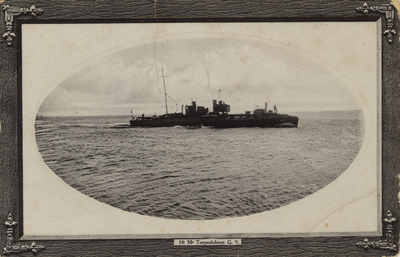 56767 'Hr. Ms. Torpedoboot G.9.' . Gebouwd op scheepswerf Fijenoord, Rotterdam in 1908. In 1908 kwam deze boot naar ...