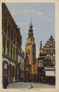 56789 'St. Jacobstoren - Vlissingen'. De Kerkstraat gezien vanaf het Bellamypark