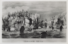 57041 'VIERDAAGSCHE ZEESLAG 13 Juni 1666, De 4 daagse Zeeslag waarbij de Engelse vloot werd overmeesterd.'.