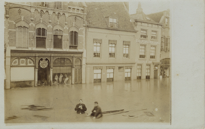 57119 De Kleine Markt tijdens de Watervloed op 12 Maart 1906
