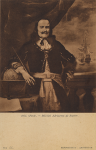 57149 'Bol (Ferd).- Michiel Adriaansz de Ruyter. Michiel Adriaensz de Ruyter (1607-1676) geschilderd door Ferdinand Bol ...