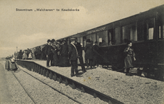 57215 'Stoomtram ,,Walcheren te Koudekerke'. De tramhalte in Koudekerke voor de stoomtram richting Domburg, Middelburg ...