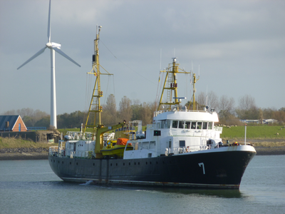 57425 De loodsboot 7 van het Belgische loodswezen in de Buitenhaven. Dit schip is gebouwd in 1978 bij scheepswerf Van ...
