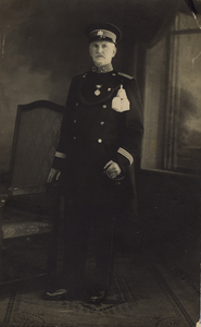 57549 De brigadecommandant der rijksveldwacht te Vlissingen, majoor C. (Cornelis) Malepaard (geb. 2-12-1856 te Haamste ...