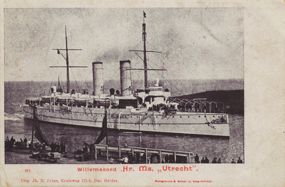57868 Willemsoord. Hr. Ms. Utrecht . Dit panserdekschip annex kruiser van de Holland-klasse is gebouwd door de ...