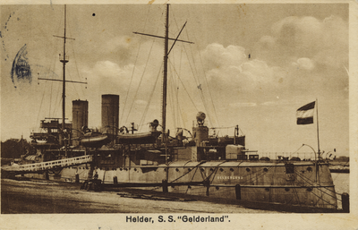 57892 'Helder, S.S. Gelderland .' Eind 1900 bracht het pantserdekschip annex kruiser van de Holland-klasse Hr. Ms. ...