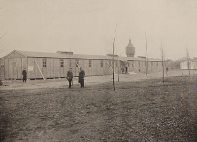 58109 Eerste Wereldoorlog. Een verplaatsbaar ziekenhuis ontworpen door N.V. Technisch Bureau van H. Rutgers uit ...