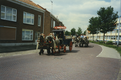 58862 Op zaterdag 13 juli vetrokkken 12 spannen met trekpaarden vanaf de Grote Markt in Brussel richting Amsterdam, ...